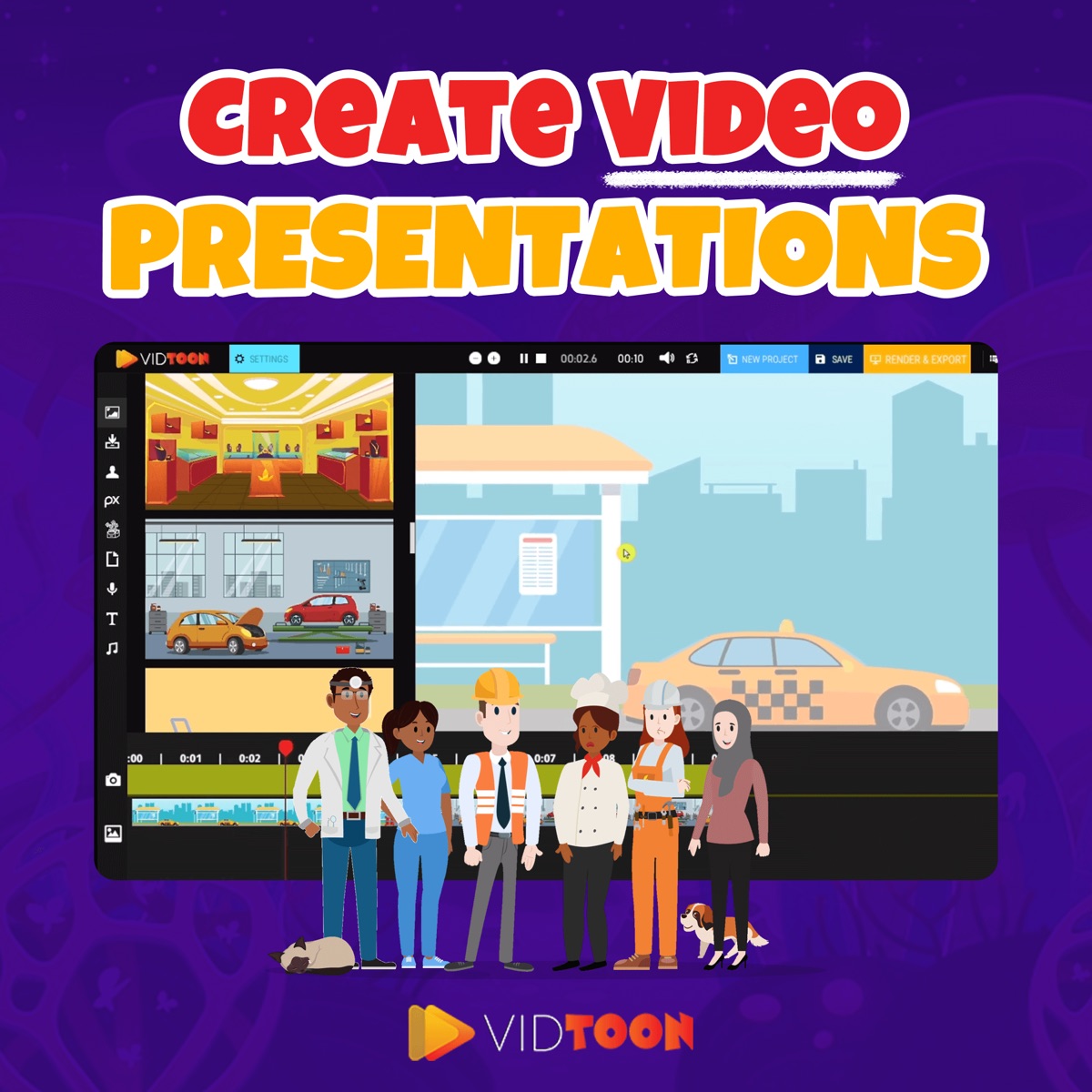 VidToon 2.1 - Drag and Drop Animated Videos Maker